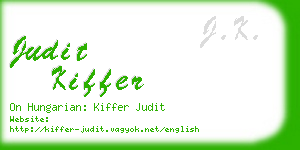 judit kiffer business card